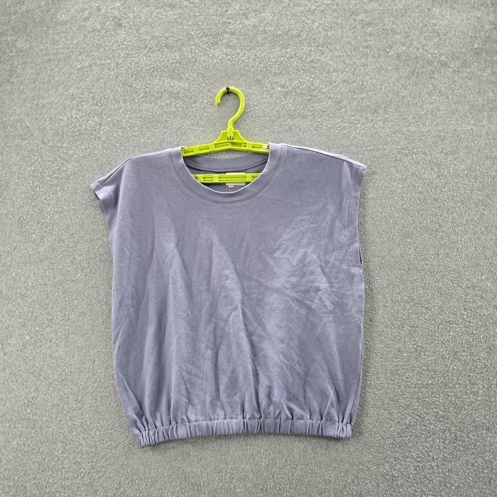 Madewell Women Shirt S Purple Muscle Tee Crew Neck Pullover